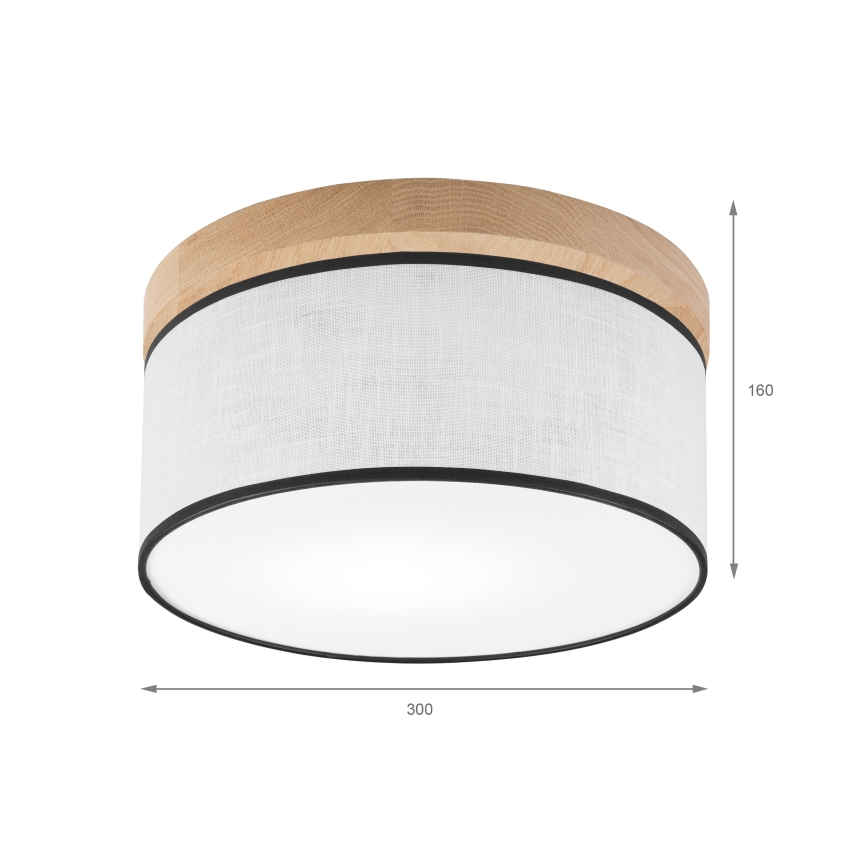 Brilagi - Ceiling light BELLADONNA 1xE27/15W/230V d. 30 cm white/oak