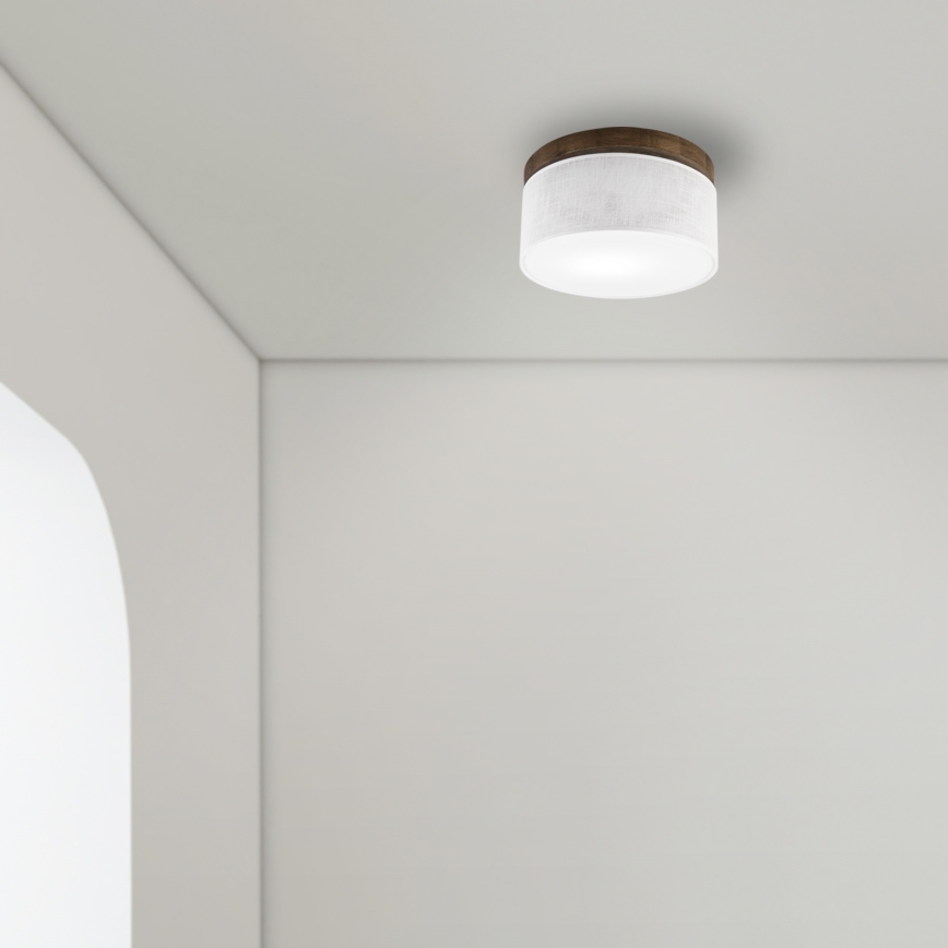 Brilagi - Ceiling light BELLADONNA 1xE27/15W/230V d. 30 cm white/oak walnut