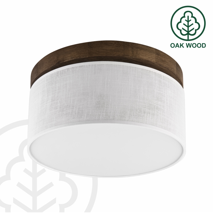 Brilagi - Ceiling light BELLADONNA 1xE27/15W/230V d. 30 cm white/oak walnut