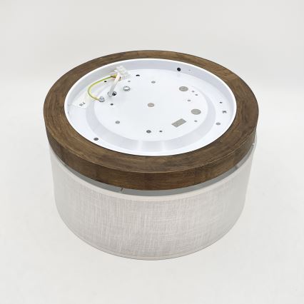 Brilagi - Ceiling light BELLADONNA 1xE27/15W/230V d. 30 cm white/oak walnut