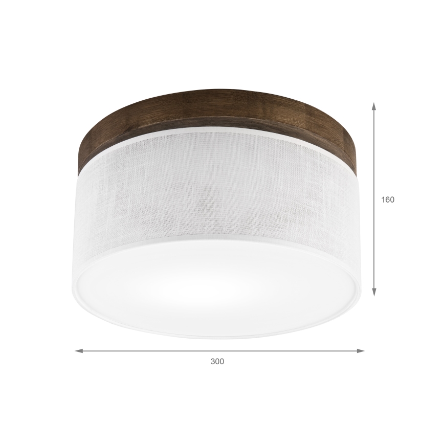 Brilagi - Ceiling light BELLADONNA 1xE27/15W/230V d. 30 cm white/oak walnut