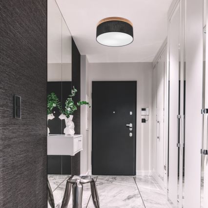 Brilagi - Ceiling light BELLADONNA 2xE27/15W/230V d. 40 cm black/oak