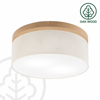 Brilagi - Ceiling light BELLADONNA 2xE27/15W/230V d. 40 cm creamy/oak