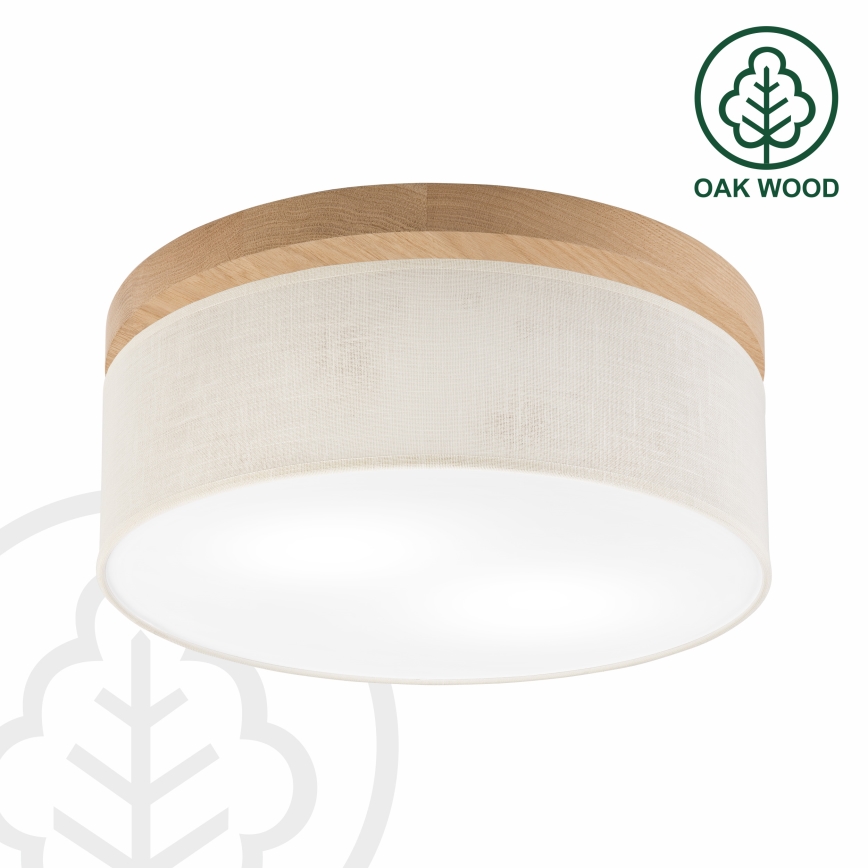 Brilagi - Ceiling light BELLADONNA 2xE27/15W/230V d. 40 cm creamy/oak