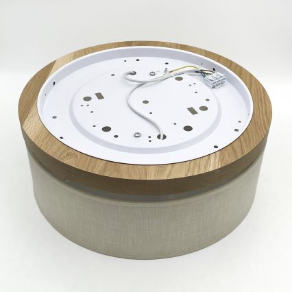 Brilagi - Ceiling light BELLADONNA 2xE27/15W/230V d. 40 cm creamy/oak