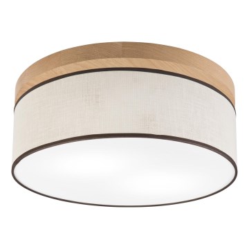 Brilagi - Ceiling light BELLADONNA 2xE27/15W/230V d. 40 cm creamy/oak