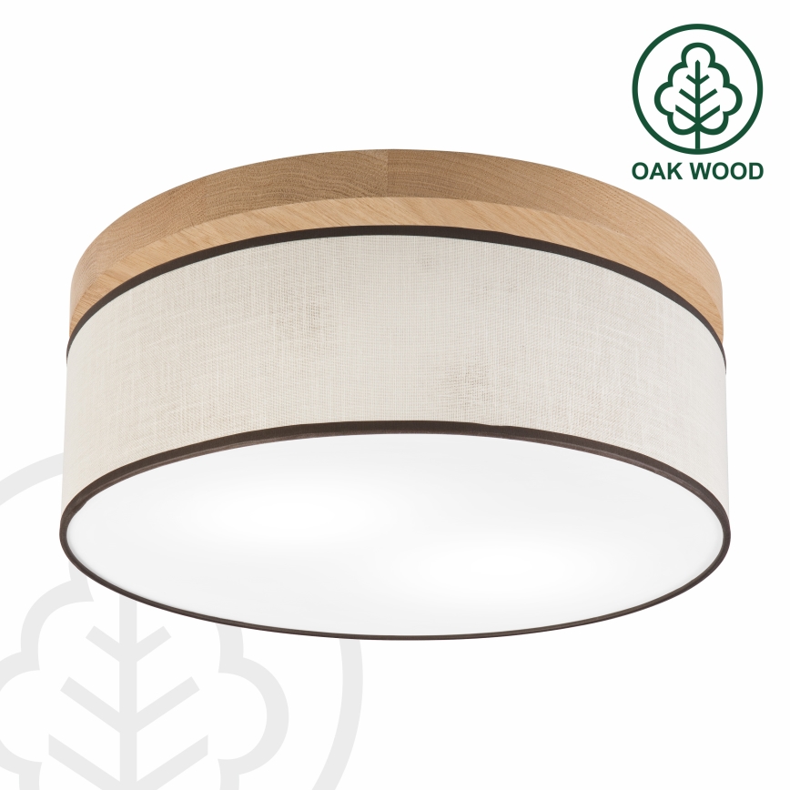 Brilagi - Ceiling light BELLADONNA 2xE27/15W/230V d. 40 cm creamy/oak