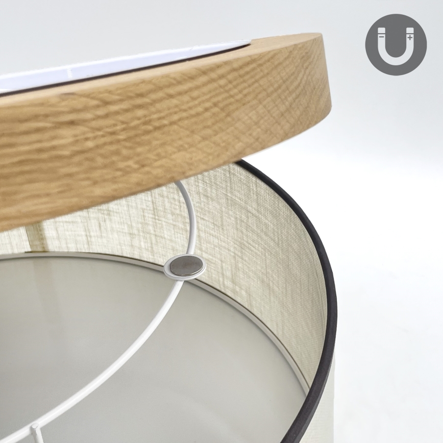Brilagi - Ceiling light BELLADONNA 2xE27/15W/230V d. 40 cm creamy/oak