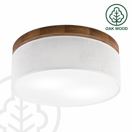 Brilagi - Ceiling light BELLADONNA 2xE27/15W/230V d. 40 cm white/oak cherry