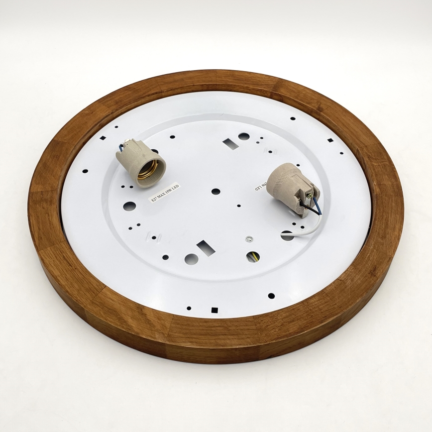 Brilagi - Ceiling light BELLADONNA 2xE27/15W/230V d. 40 cm white/oak cherry