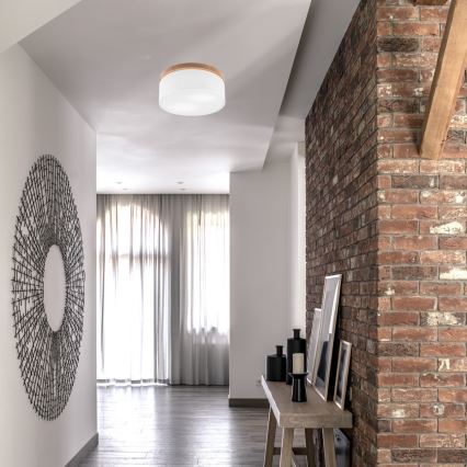 Brilagi - Ceiling light BELLADONNA 2xE27/15W/230V d. 40 cm white/oak