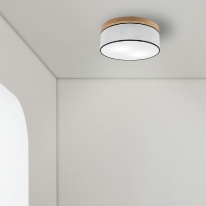 Brilagi - Ceiling light BELLADONNA 2xE27/15W/230V d. 40 cm white/oak