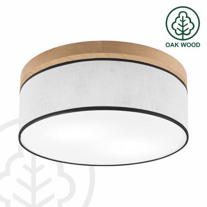 Brilagi - Ceiling light BELLADONNA 2xE27/15W/230V d. 40 cm white/oak
