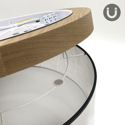 Brilagi - Ceiling light BELLADONNA 2xE27/15W/230V d. 40 cm white/oak