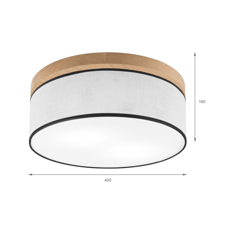 Brilagi - Ceiling light BELLADONNA 2xE27/15W/230V d. 40 cm white/oak