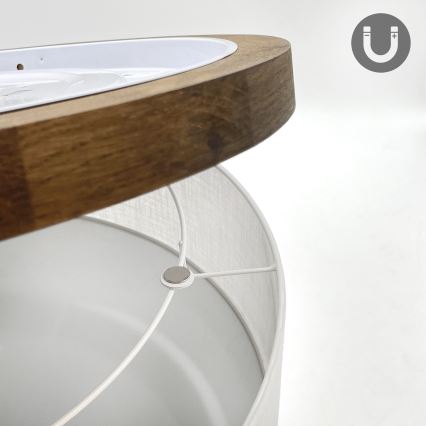 Brilagi - Ceiling light BELLADONNA 2xE27/15W/230V d. 40 cm white/oak walnut