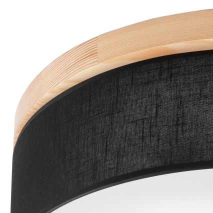 Brilagi - Ceiling light BELLADONNA 3xE27/15W/230V d. 50 cm black/pine
