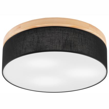 Brilagi - Ceiling light BELLADONNA 3xE27/15W/230V d. 50 cm black/pine
