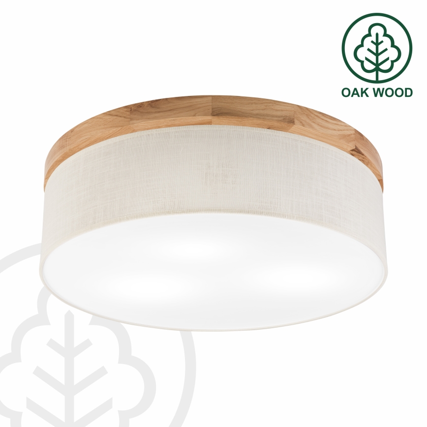 Brilagi - Ceiling light BELLADONNA 3xE27/15W/230V d. 50 cm creamy/oak