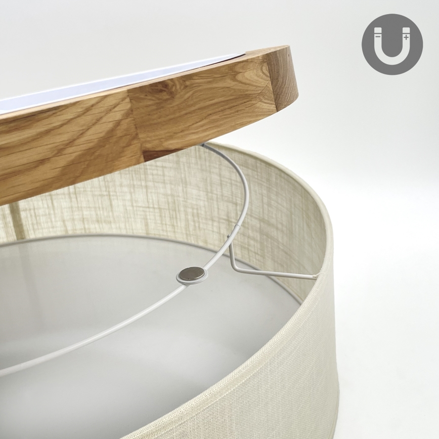 Brilagi - Ceiling light BELLADONNA 3xE27/15W/230V d. 50 cm creamy/oak