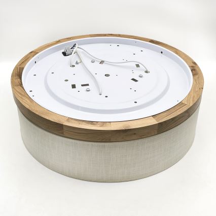 Brilagi - Ceiling light BELLADONNA 3xE27/15W/230V d. 50 cm creamy/oak