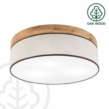 Brilagi - Ceiling light BELLADONNA 3xE27/15W/230V d. 50 cm creamy/oak