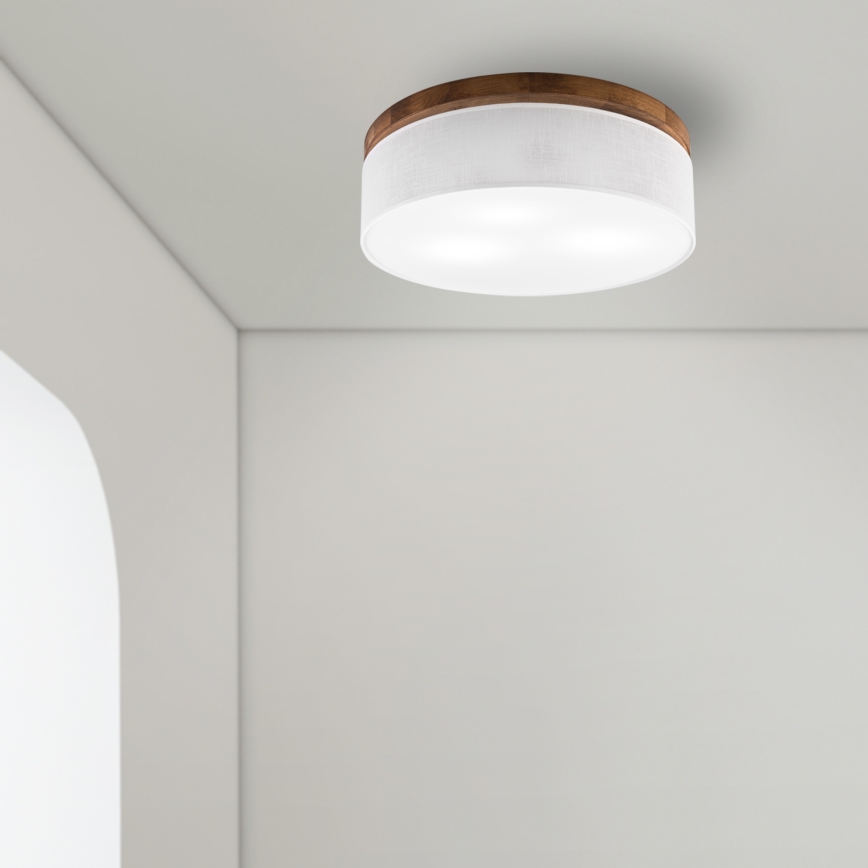 Brilagi - Ceiling light BELLADONNA 3xE27/15W/230V d. 50 cm white/oak cherry