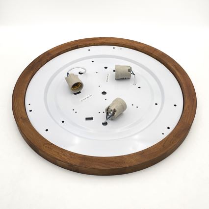 Brilagi - Ceiling light BELLADONNA 3xE27/15W/230V d. 50 cm white/oak cherry