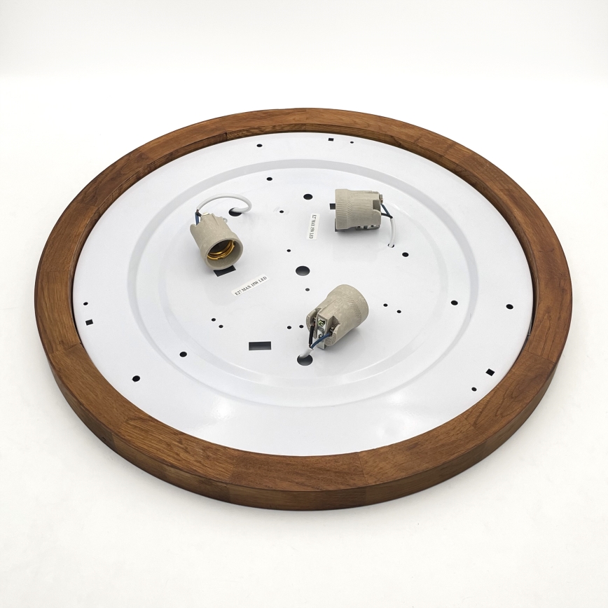 Brilagi - Ceiling light BELLADONNA 3xE27/15W/230V d. 50 cm white/oak cherry