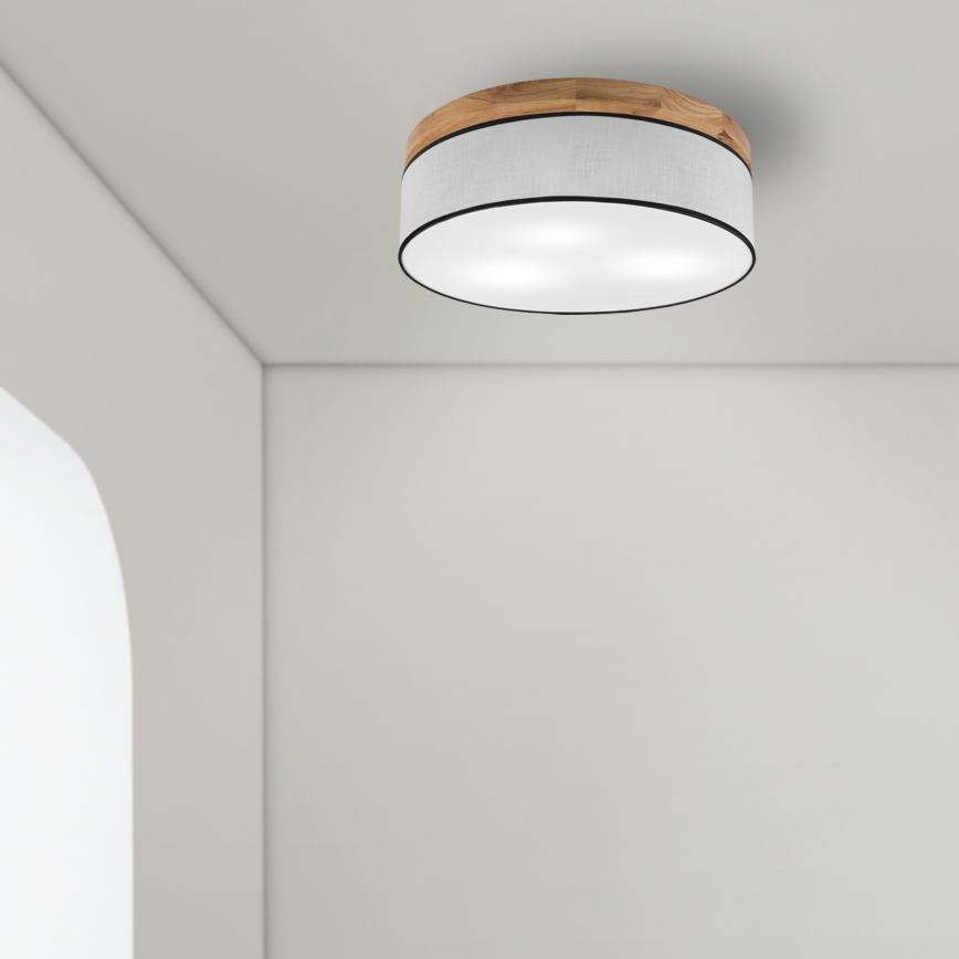 Brilagi - Ceiling light BELLADONNA 3xE27/15W/230V d. 50 cm white/oak