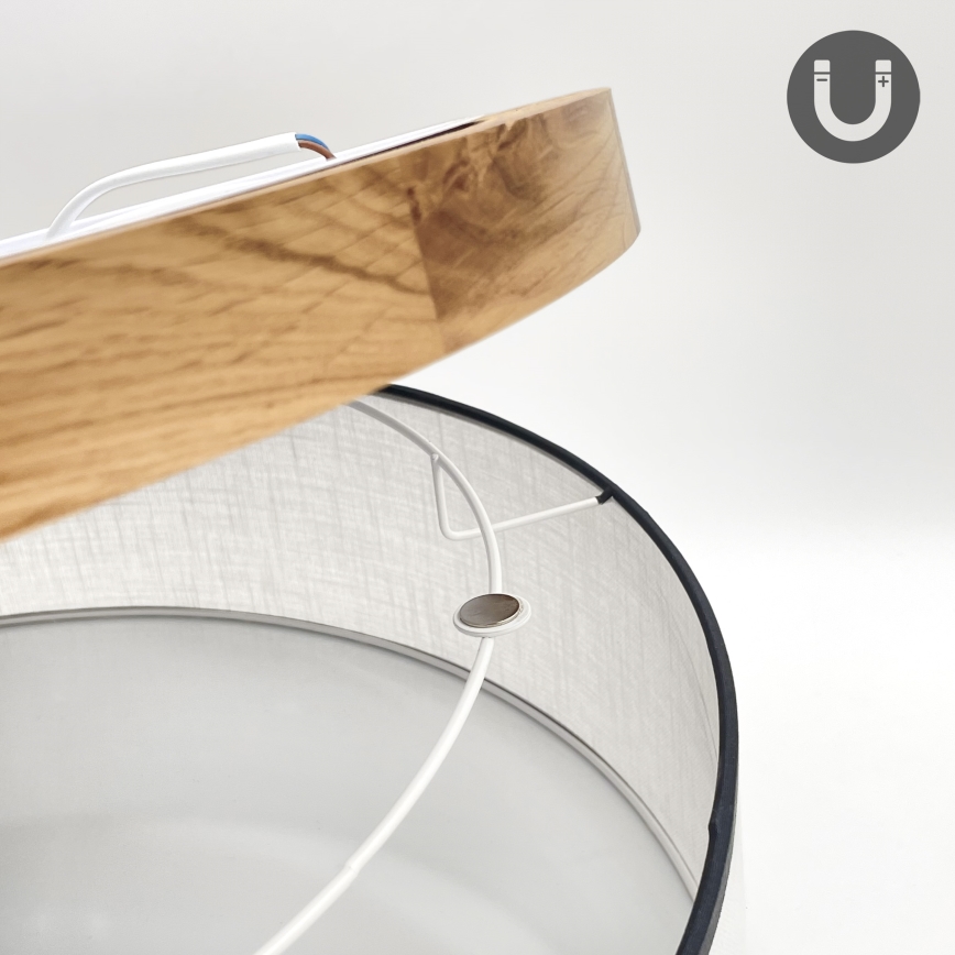 Brilagi - Ceiling light BELLADONNA 3xE27/15W/230V d. 50 cm white/oak