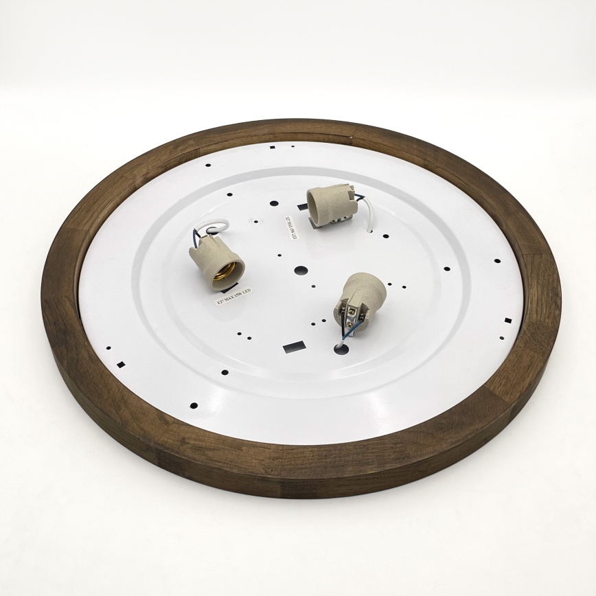 Brilagi - Ceiling light BELLADONNA 3xE27/15W/230V d. 50 cm white/oak walnut