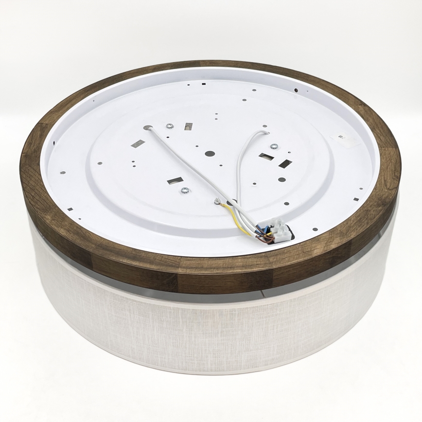 Brilagi - Ceiling light BELLADONNA 3xE27/15W/230V d. 50 cm white/oak walnut