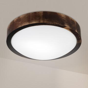 Brilagi - Ceiling light CARVALHO SLIM SMOKEY 1xE27/60W/230V oak Ø 27.5 cm