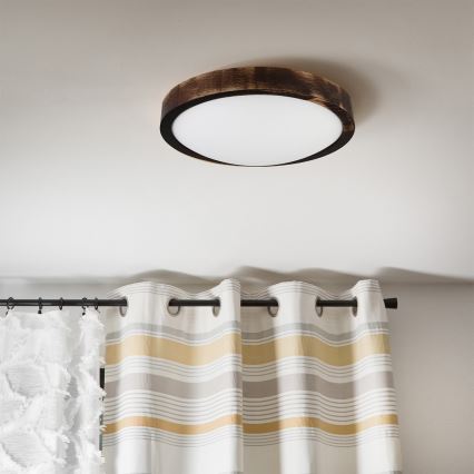 Brilagi - Ceiling light CARVALHO SLIM SMOKEY 1xE27/60W/230V oak Ø 27.5 cm