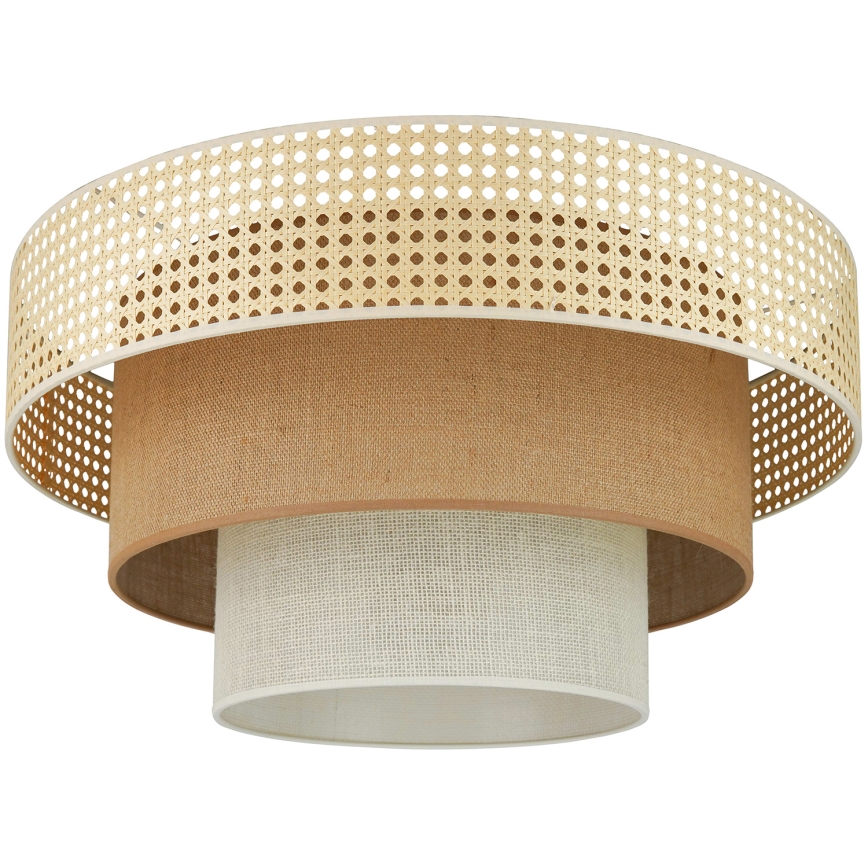 Brilagi - Ceiling light CEDAR LUNETA 1xE27/15W/230V d. 45 cm rattan/brown/creamy