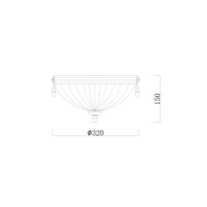 Brilagi - Ceiling light CLASSIC 2xE27/60W/230V brass