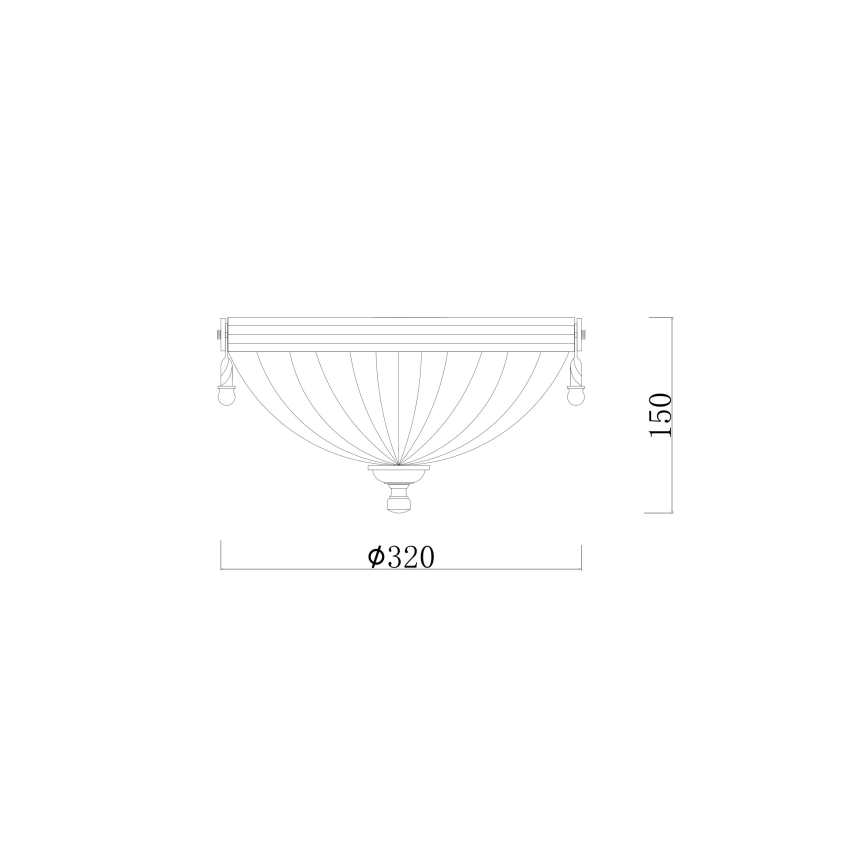 Brilagi - Ceiling light CLASSIC 2xE27/60W/230V brass