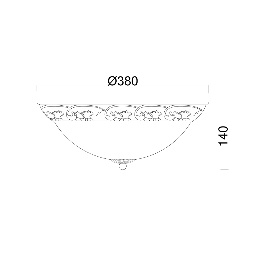 Brilagi - Ceiling light CLASSIC 3xE27/60W/230V brass
