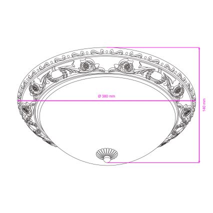 BRILAGI - Ceiling light CLASSIC 3xE27/60W/230V brass