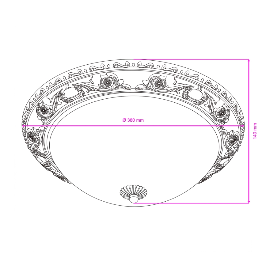BRILAGI - Ceiling light CLASSIC 3xE27/60W/230V brass