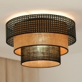Brilagi - Ceiling light DAKOTA LUNETA 1xE27/15W/230V d. 45 cm black/rattan