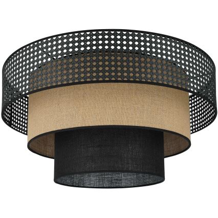 Brilagi - Ceiling light DAKOTA LUNETA 1xE27/15W/230V d. 45 cm black/rattan