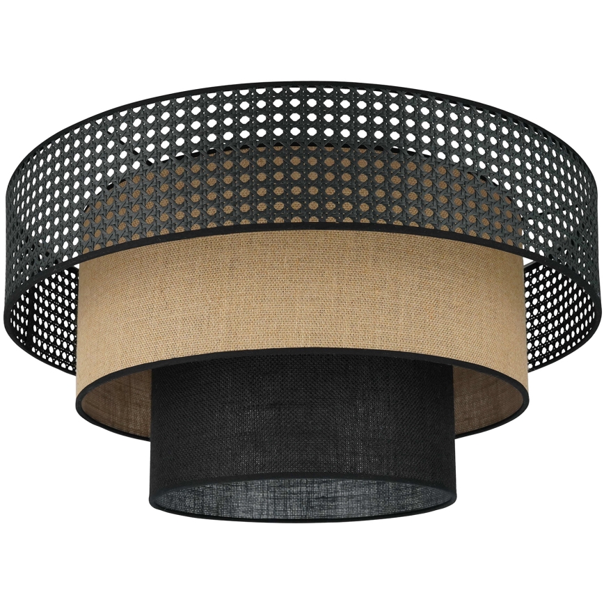 Brilagi - Ceiling light DAKOTA LUNETA 1xE27/15W/230V d. 45 cm black/rattan