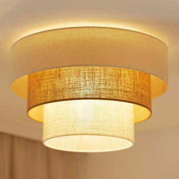 Brilagi-Ceiling light DENVER LUNETA 1xE27/15W/230V d. 45 beige/brown/creamy