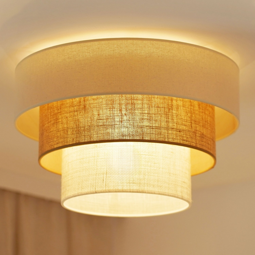 Brilagi-Ceiling light DENVER LUNETA 1xE27/15W/230V d. 45 beige/brown/creamy
