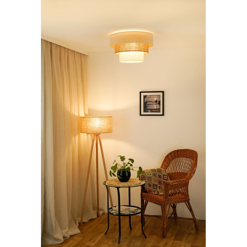 Brilagi-Ceiling light DENVER LUNETA 1xE27/15W/230V d. 45 beige/brown/creamy