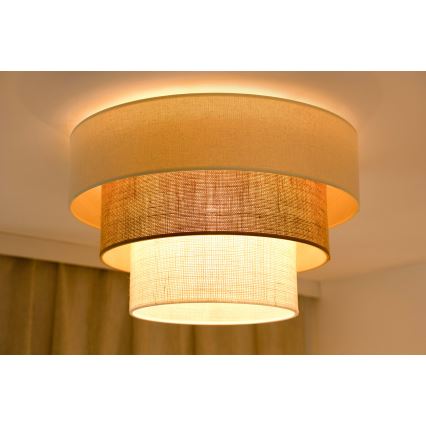 Brilagi-Ceiling light DENVER LUNETA 1xE27/15W/230V d. 45 beige/brown/creamy