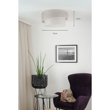 Brilagi - Ceiling light DOVER SHINE 1xE27/15W/230V d. 50 cm grey/creamy