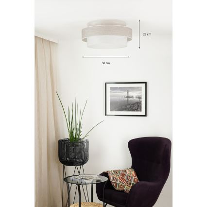 Brilagi - Ceiling light DOVER SPACE LED/12W/230V d. 50 cm 3000K/4000K/6400K grey/creamy